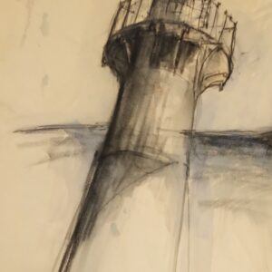 Hatteras Study, watercolor on newsprint