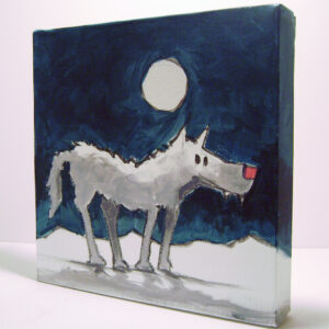 Arctic Wolf Critter canvas view