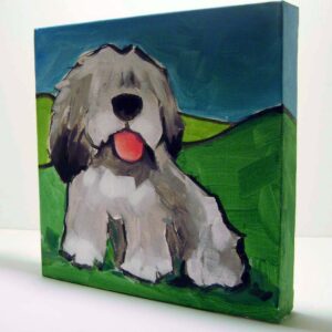 Sheepdog Critter canvas view