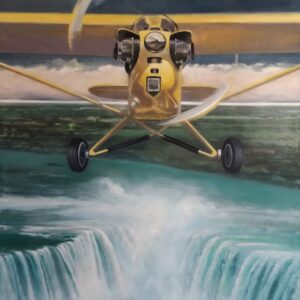 Piper Cub, acrylic on canvas, 5 * 8 feet